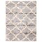 Chaudhary Living 4' x 5.5' Trellis Moroccan Rectangular Shag Area Throw Rug - Gray and Tan